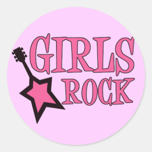 Sticker Rond Roche de filles !