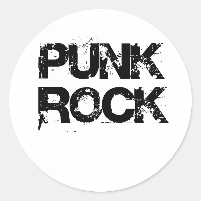 STICKER ROND ROCHE DE PUNK (Devant)