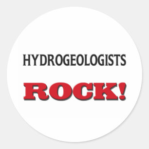 Sticker Rond Roche de spécialistes en hydrogéologie