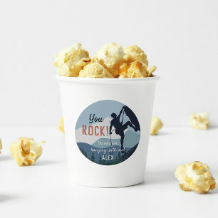 Sticker Rond Roche Escalade rock fête d'anniversaire Favorise
