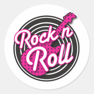 Sticker Rond Roche N Rouleau rockabilisme