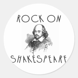 Sticker Rond Roche sur Shakespeare