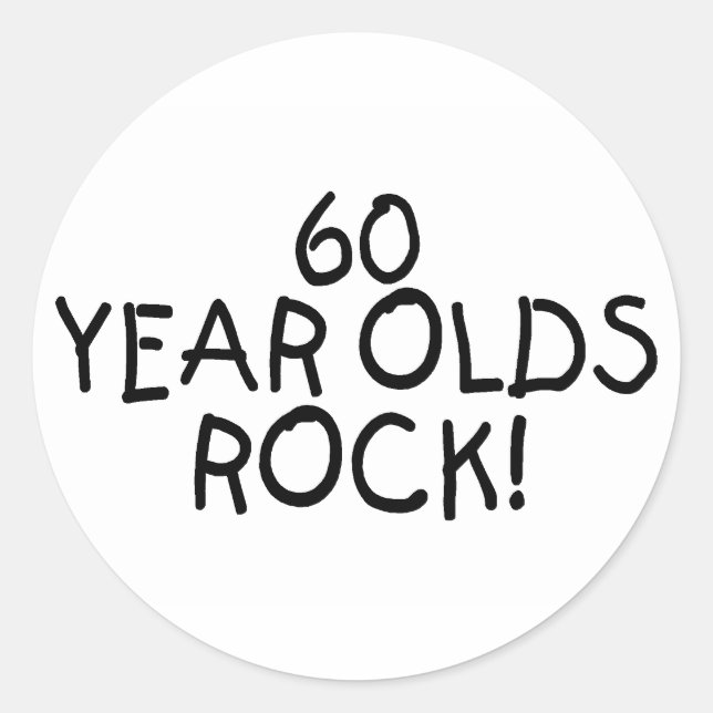 Sticker Rond Rocher de 60 ans (Devant)