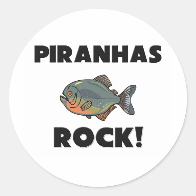 Sticker Rond Rocher de Piranhas (Devant)