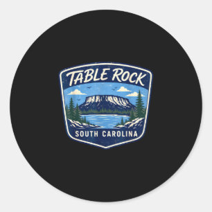 Sticker Rond Rocher de table Caroline du Sud montagne nature ra