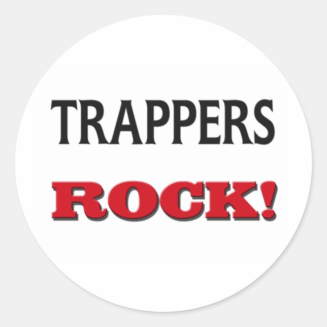 Sticker Rond Rocher de trappeurs (Devant)