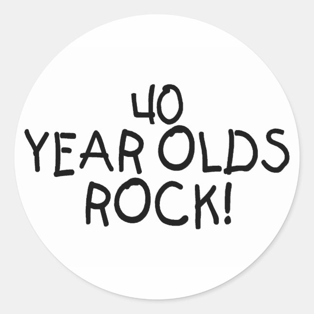 Sticker Rond Rocher des 40 ans (Devant)