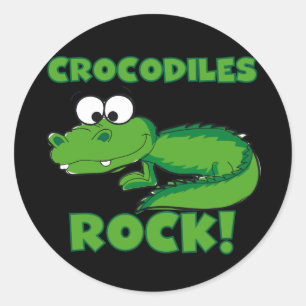 Sticker Rond Rocher des crocodiles
