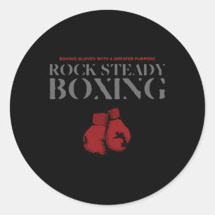 Sticker Rond Rocher Gants De Boxe Stable Avec Un Plus Grand Obj