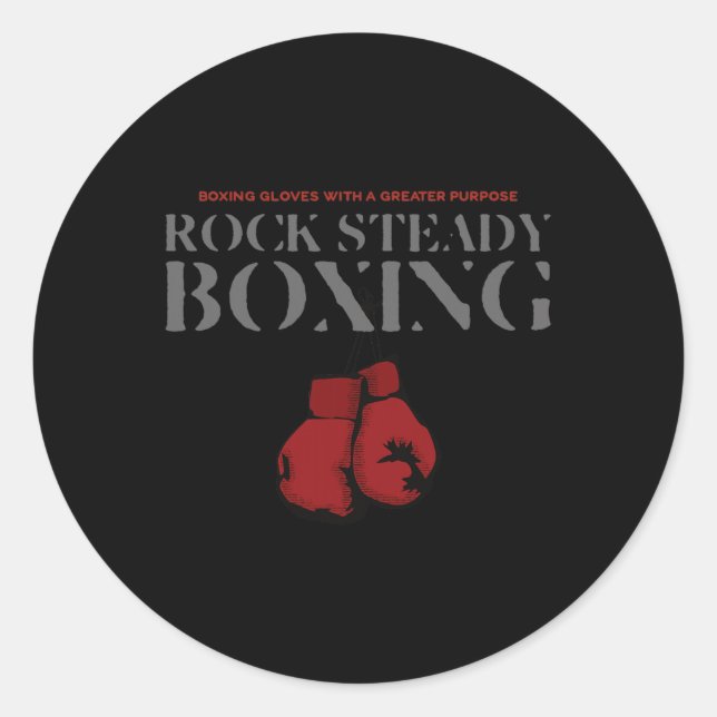 Sticker Rond Rocher Gants De Boxe Stable Avec Un Plus Grand Obj (Devant)
