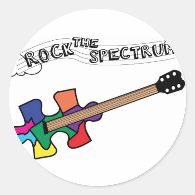 Sticker Rond Rocher le logo Spectrum (Devant)