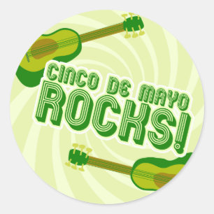 Sticker Rond Roches de Cinco De Mayo !