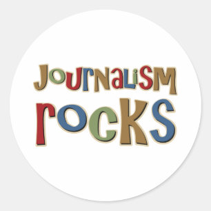 Sticker Rond Roches de journalisme