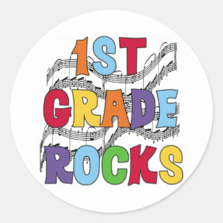 Sticker Rond Roches multicolores de 1ère classe