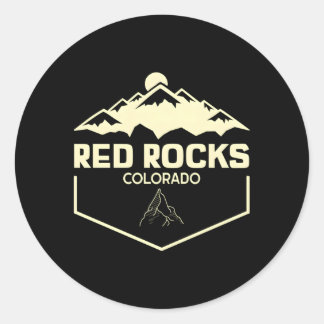 Sticker Rond Roches Rouges Colorado Belles Montagnes Rocheuses