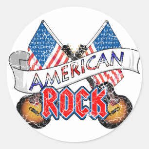 Sticker Rond Rock américain
