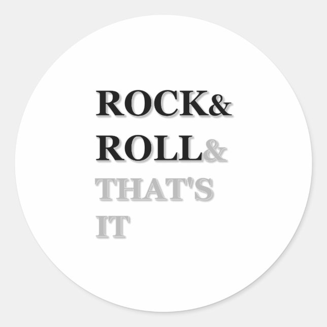 Sticker Rond Rock and Roll Et c'est tout (Devant)