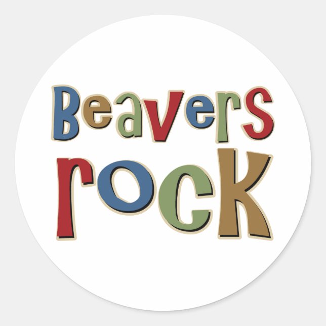 Sticker Rond Rock Beavers (Devant)