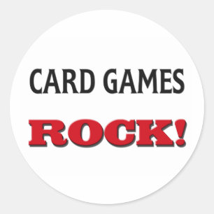 Sticker Rond Rock Card Games