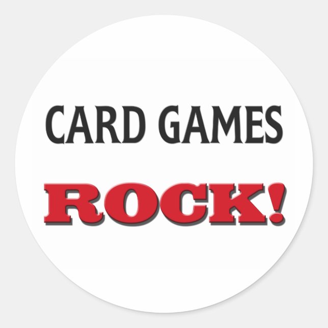 Sticker Rond Rock Card Games (Devant)