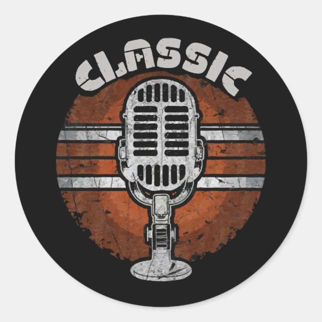 Sticker Rond rock-classique (Devant)