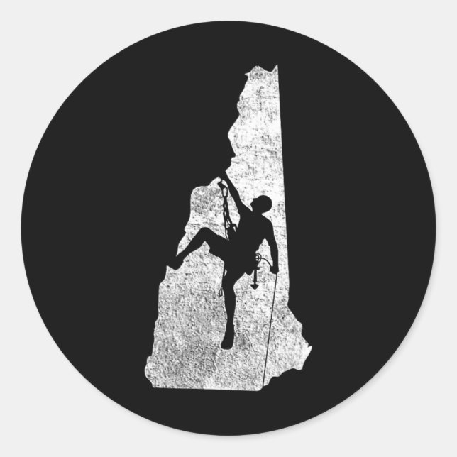 Sticker Rond Rock Climbing - New Hampshire Rock Climbing Shirt  (Devant)