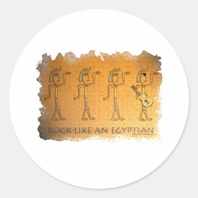 Sticker Rond Rock comme un Egyptien (Devant)