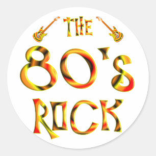 Sticker Rond Rock des années 80