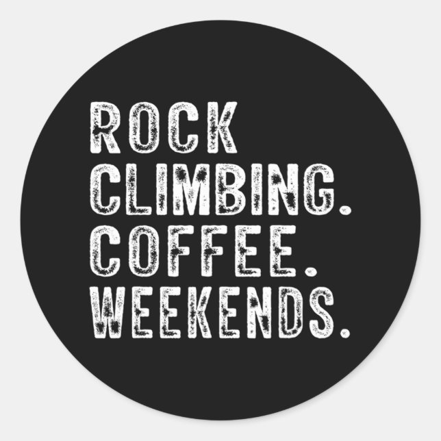 Sticker Rond Rock Escalade Café Week-ends Rock Escalades (Devant)
