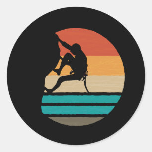 Sticker Rond Rock Escalade Climber Retro