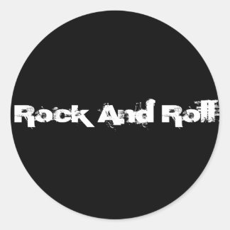 Sticker Rond Rock Et Roll
