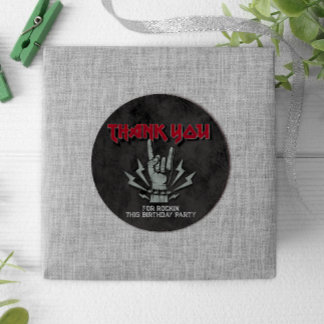 Sticker Rond Rock et Roll - Rock Thématique