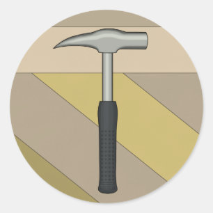 Sticker Rond Rock Hammer