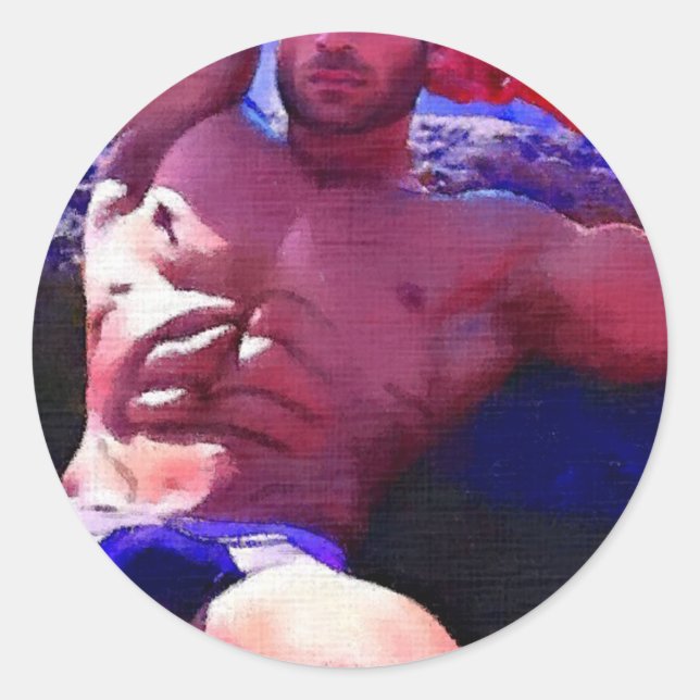 Sticker Rond Rock Hard (Devant)