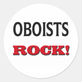 Sticker Rond Rock oboiste