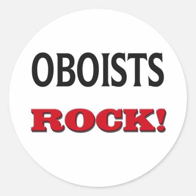 Sticker Rond Rock oboiste (Devant)