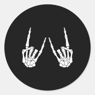 Sticker Rond Rock On Band Halloween Costume Rock Et Roll Men W