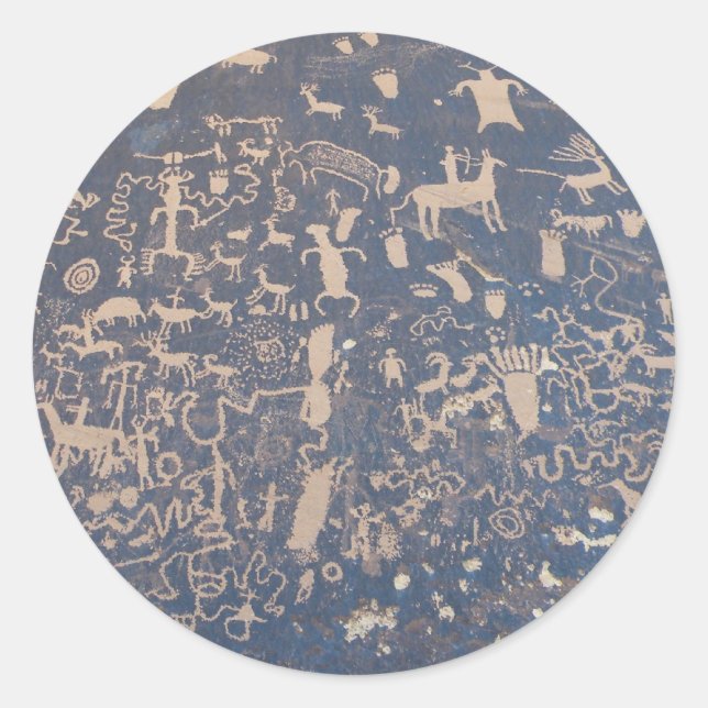 Sticker Rond Rock papier (Devant)