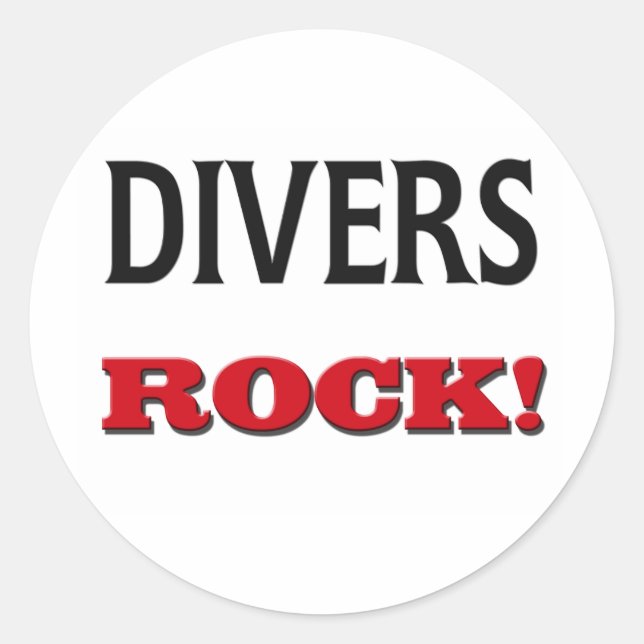 Sticker Rond Rock plongeurs (Devant)