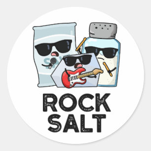 Sticker Rond Rock Salt Funny Condiment Music Pun