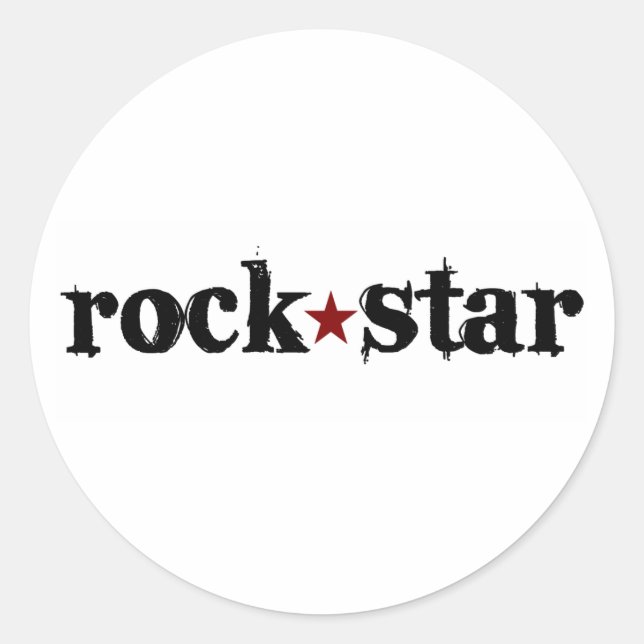 Sticker Rond Rock Star (Devant)