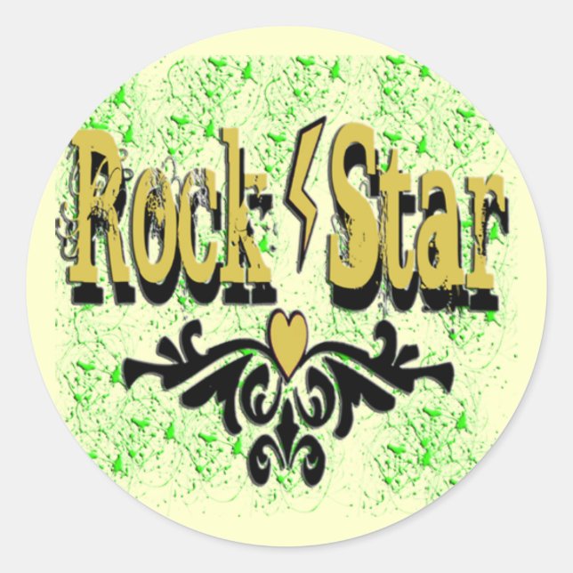 Sticker Rond Rock Star (Devant)