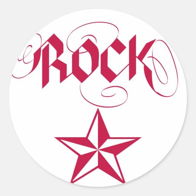 Sticker Rond Rock Star (Devant)