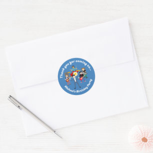 Sticker Rond Rock Star Boys Band Anniversaire