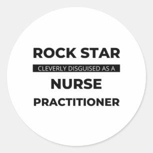 Sticker Rond Rock Star Clairement Déguisé En Infirmière 2