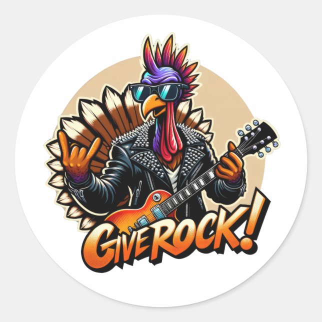 Sticker Rond Rock Star Turquie (Devant)