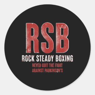 Sticker Rond Rock Steady Boxing Rsb Combattre Parkinson