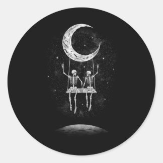 Sticker Rond Rock Sur Bynd Tee - shirts Pour Femmes Rock Et Rol