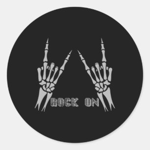 Sticker Rond Rock Sur Bynd Tee - shirts Pour Femmes Rock Et Rol