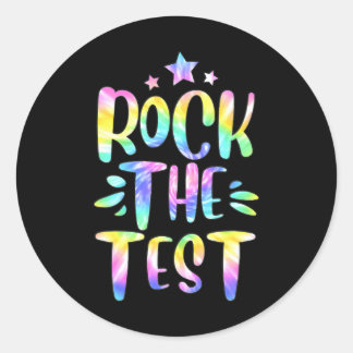 Sticker Rond Rock The Test Day Motivation